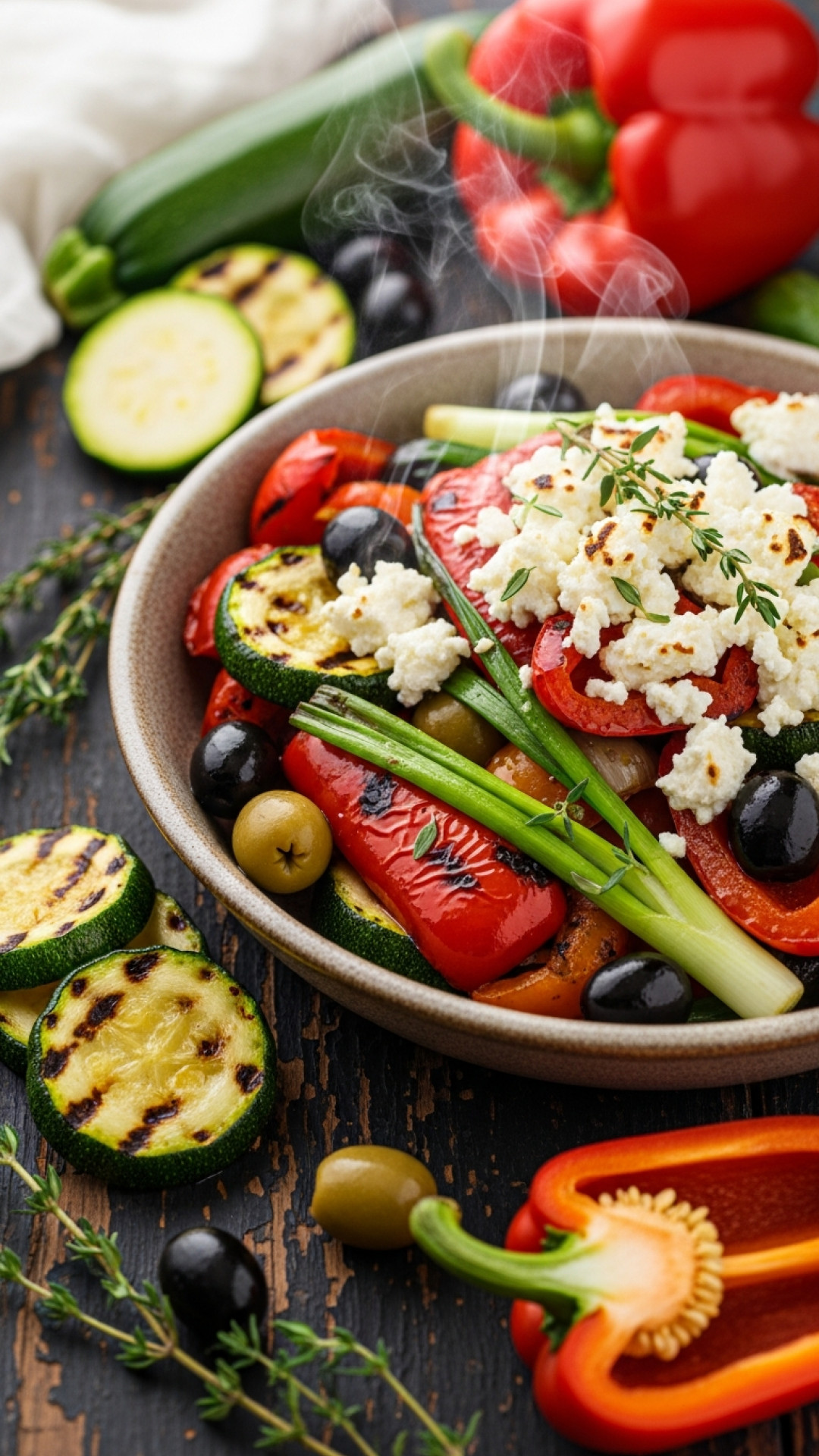 Bunte Buddha Bowl mit Limetten-Erdnuss-Dressing Preparation