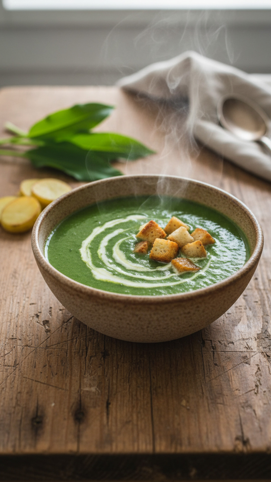 Cremige Bärlauchsuppe nach Hausfrauenart Preparation