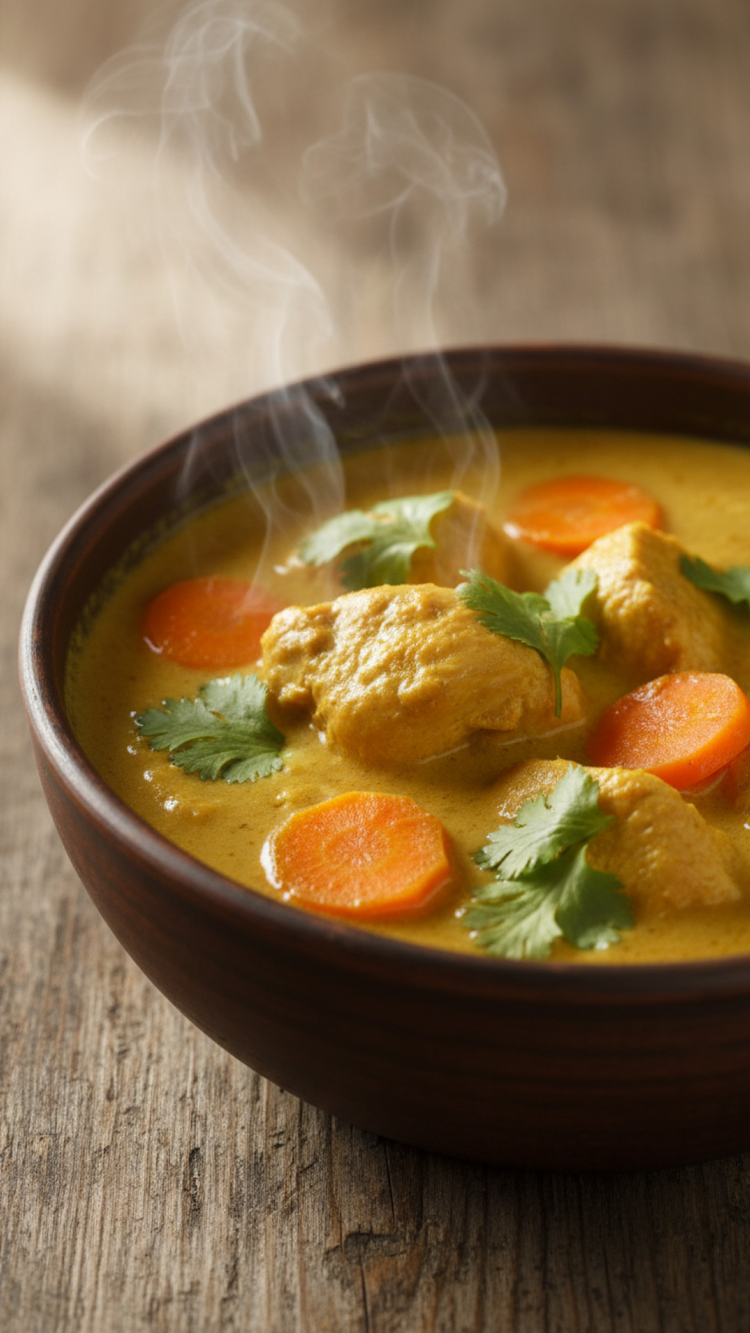 Cremige Hähnchen Curry Suppe mit Kokosmilch Preparation