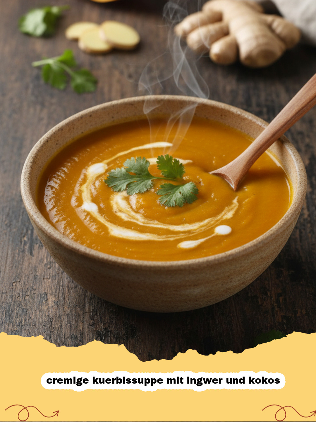 Der Ultimative Seelenwärmer: Cremige Kürbissuppe mit Ingwer und Kokos