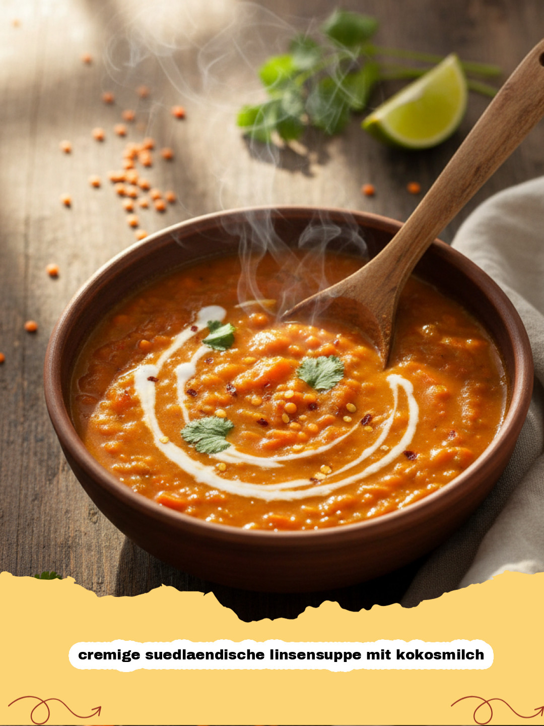 Der Ultimative Seelenwärmer: Cremige Südländische Linsensuppe mit Kokosmilch