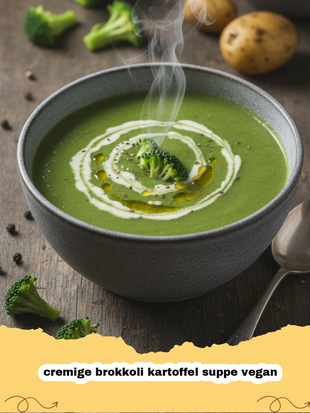 Die ultimative cremige Brokkoli Kartoffel Suppe (Vegan)