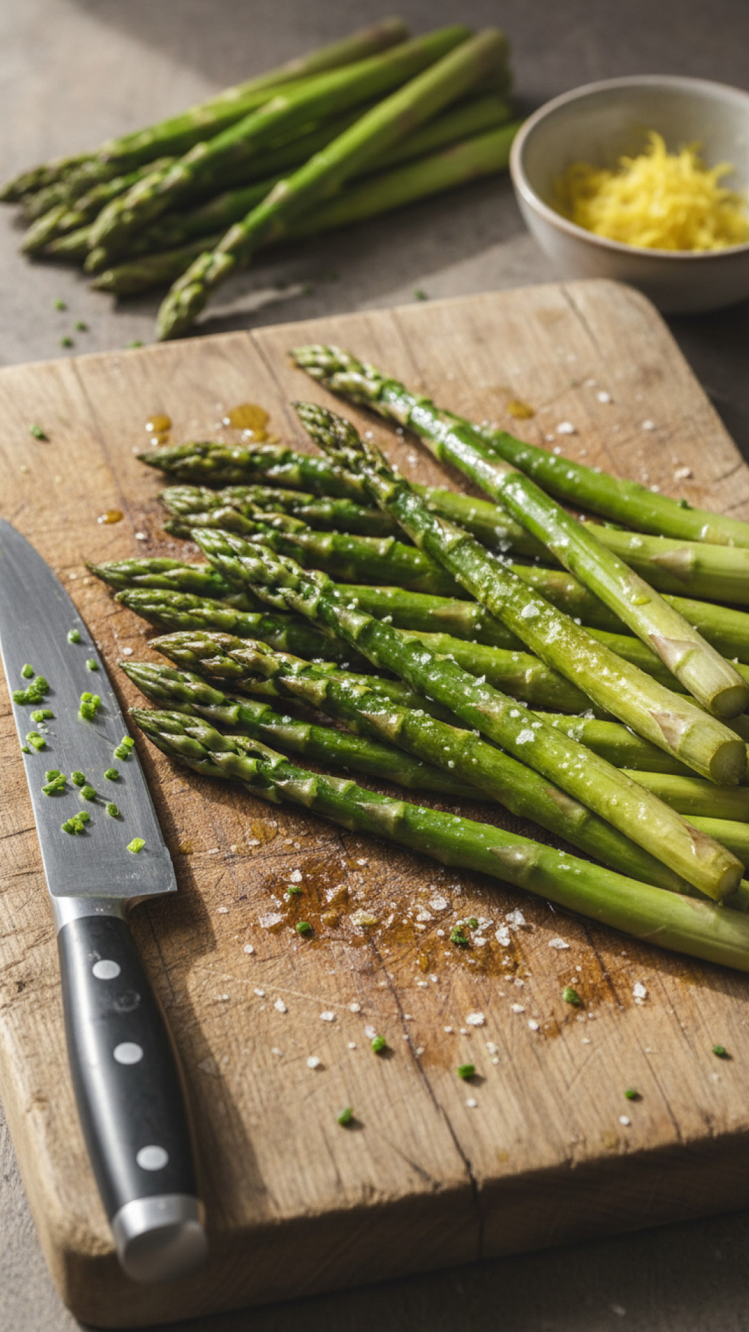 Cremiges Spargel-Duo mit Kräuter-Sahne-Sauce Preparation