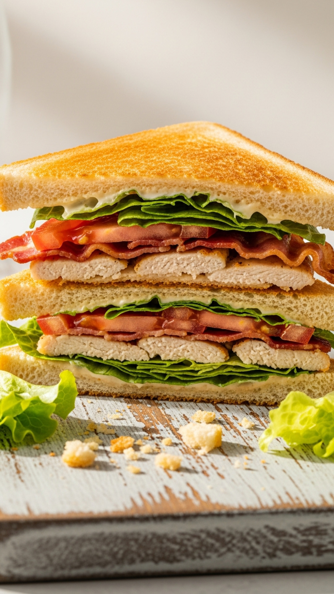 Einfaches Hähnchen-Avocado-Sandwich Preparation