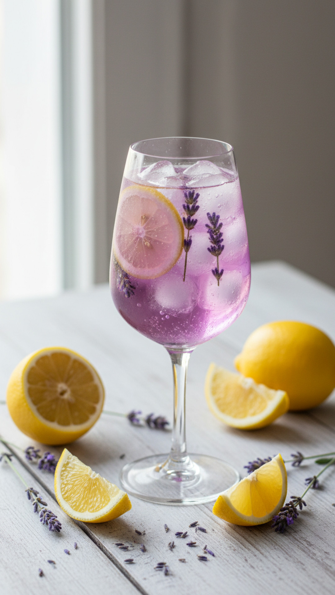 Erfrischende Lavendel Zitronen Limonade Preparation