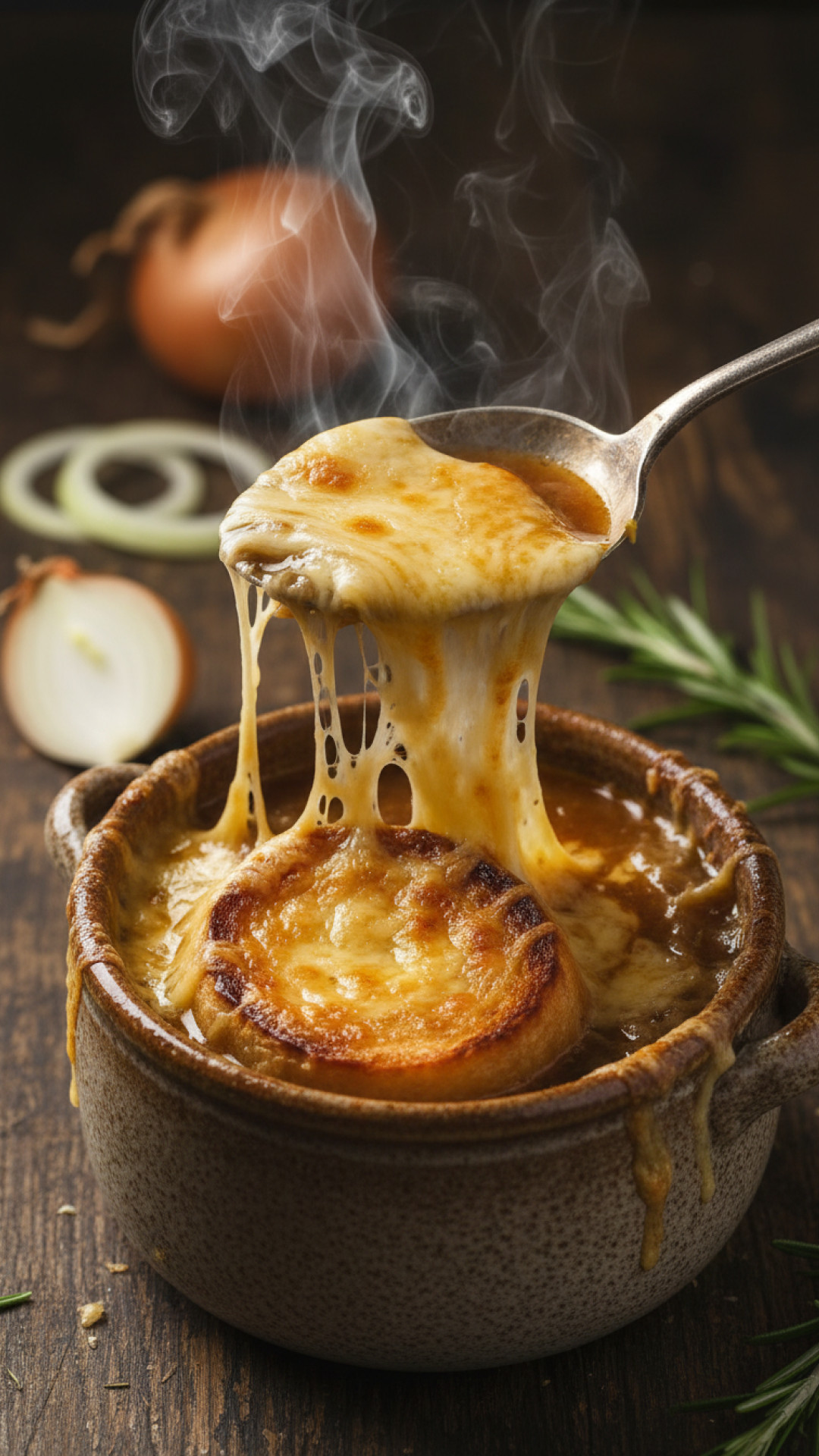 Franzoesische Zwiebelsuppe (Soupe à l'Oignon) Halal Version Preparation