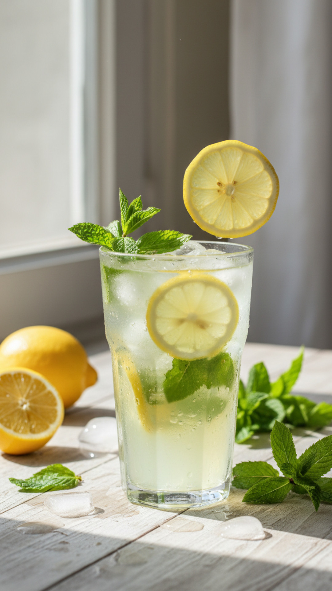 Frische Minze Zitrone Limonade Preparation