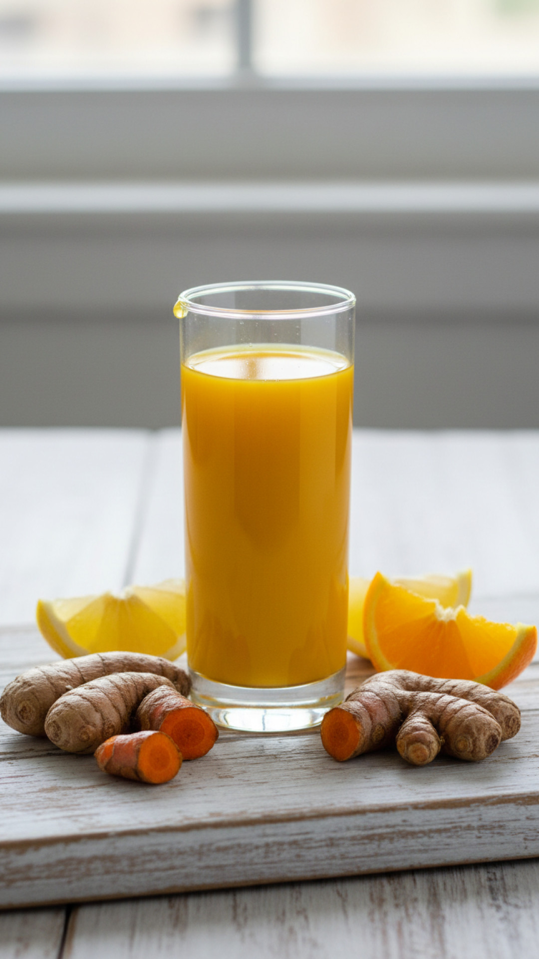 Frischer Kurkuma Ingwer Shot für Dein Immunsystem Preparation