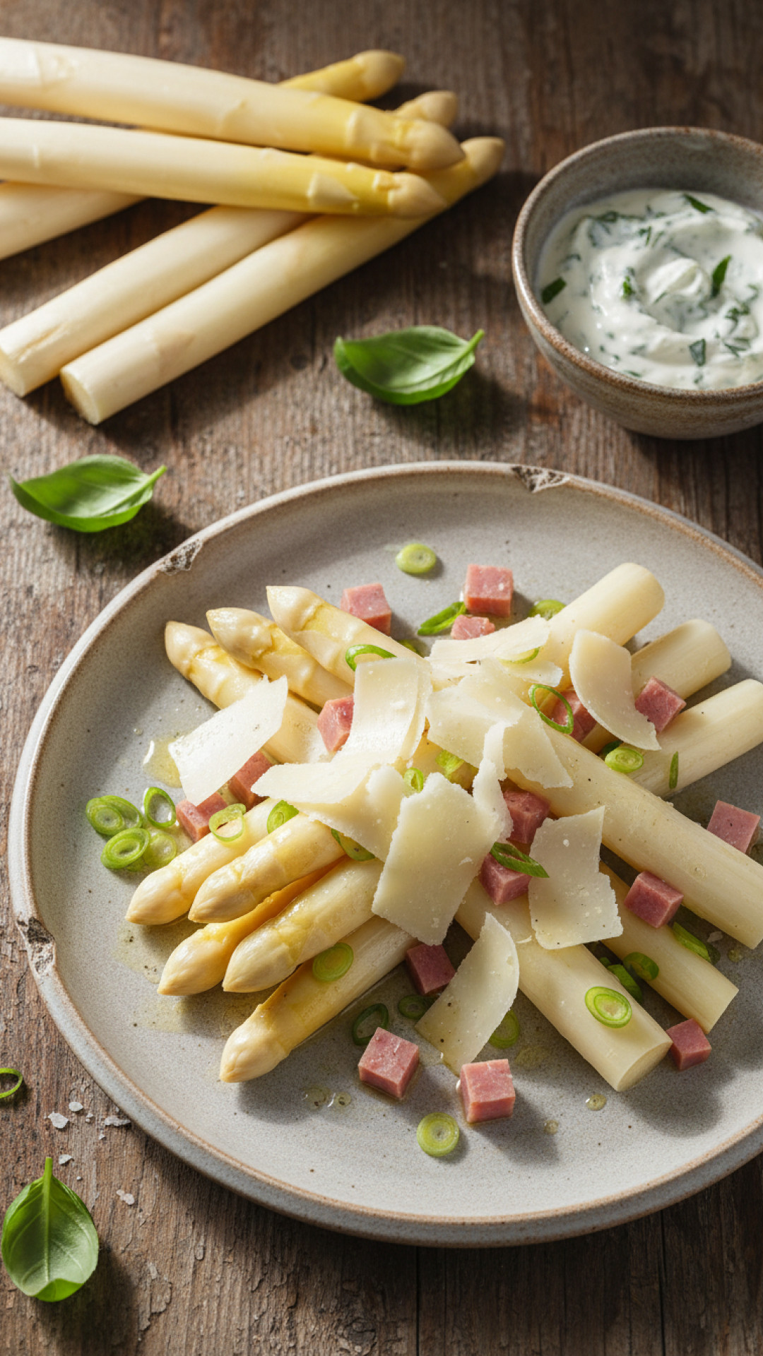 Frühlings-Spargelsalat mit Erdbeeren und Feta Preparation