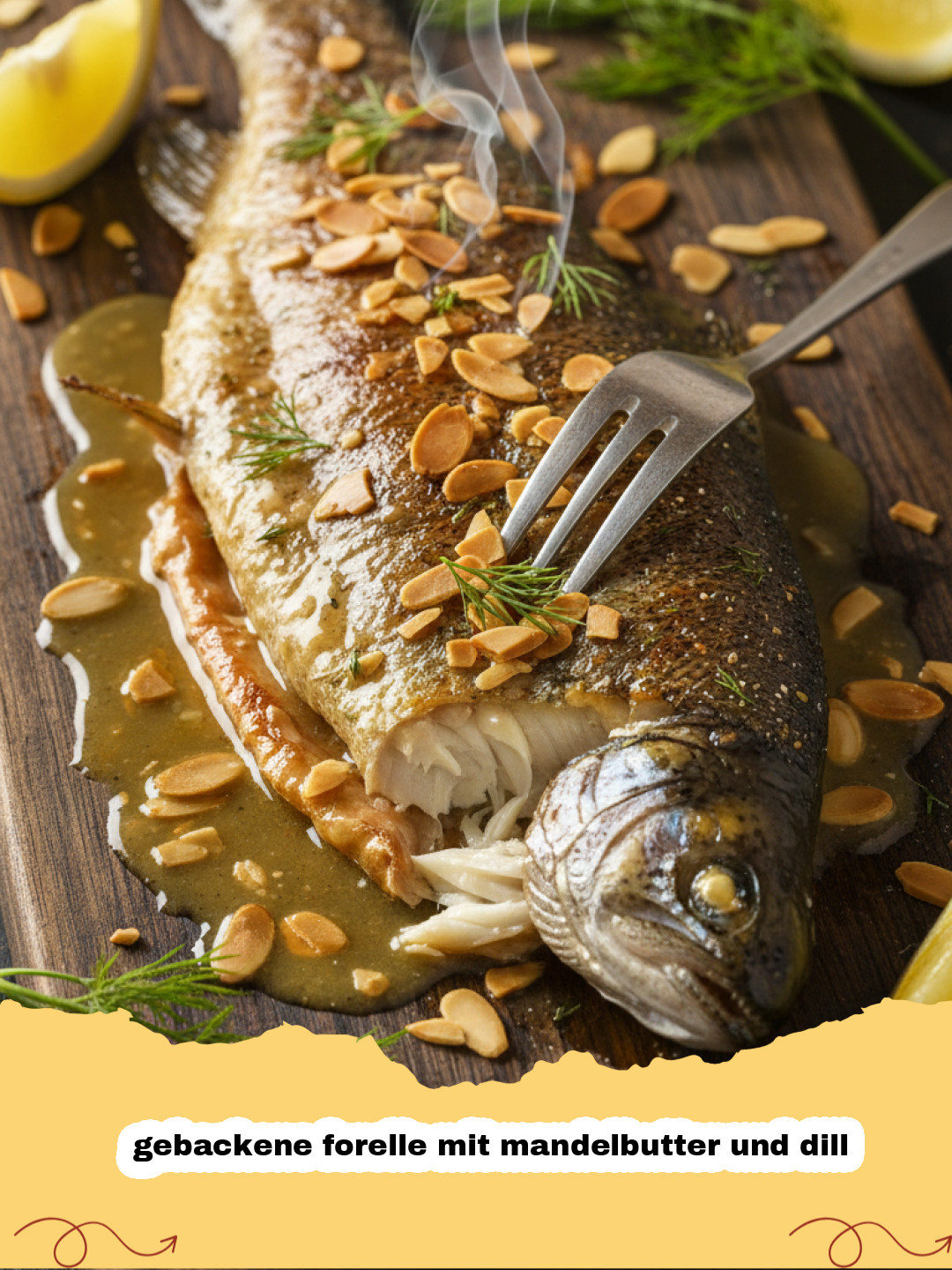 Gebackene Forelle mit Mandelbutter und Dill: Ein Klassiker neu entdeckt