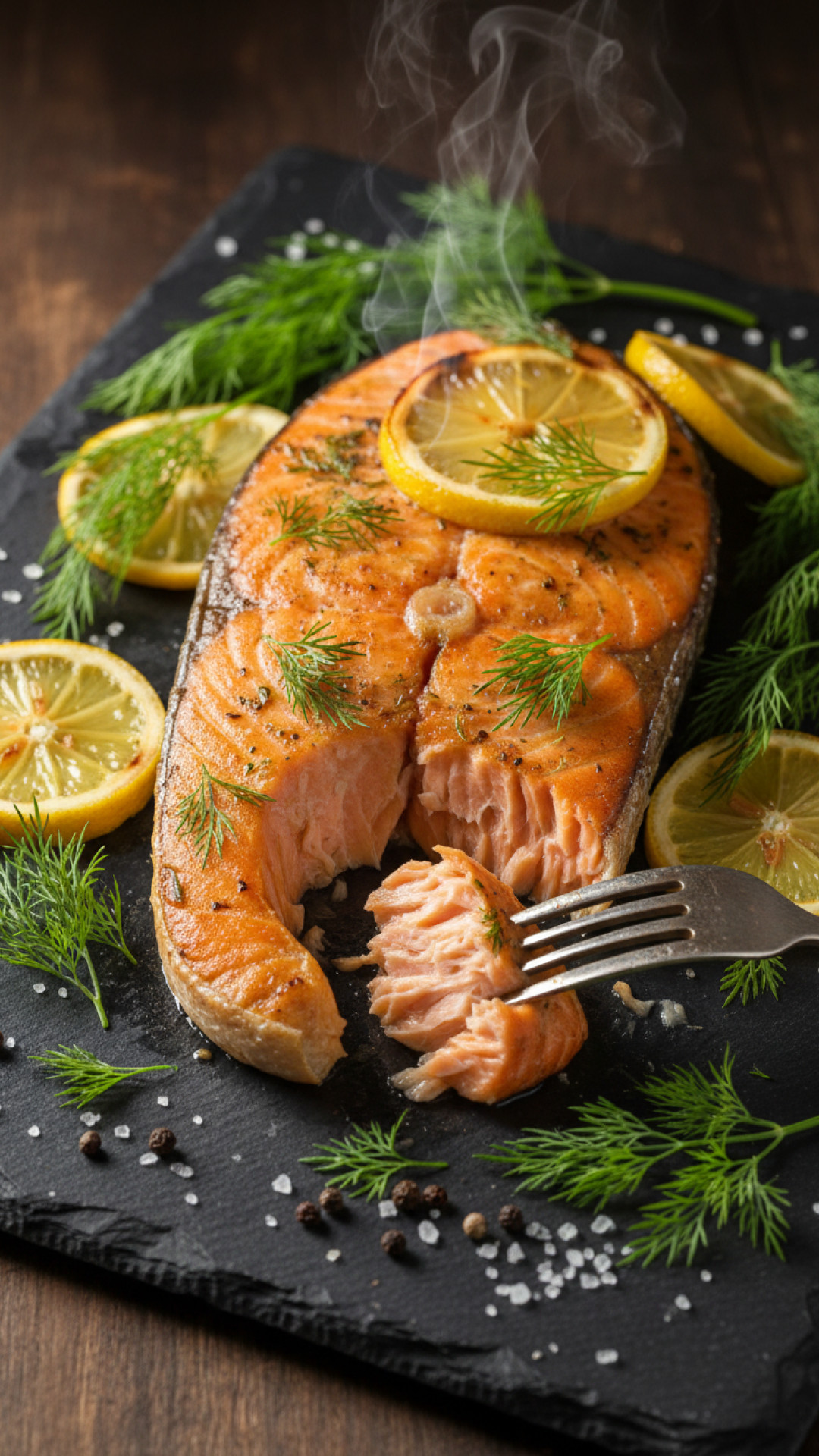 Gebackener Lachs mit Dill und Zitrone Preparation