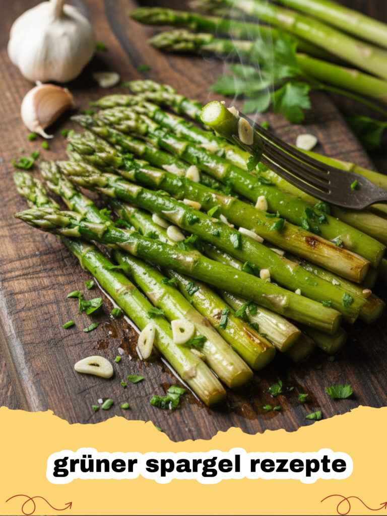 grüner spargel rezepte - Gebratener grüner Spargel in einer Pfanne mit Parmesan bestreut