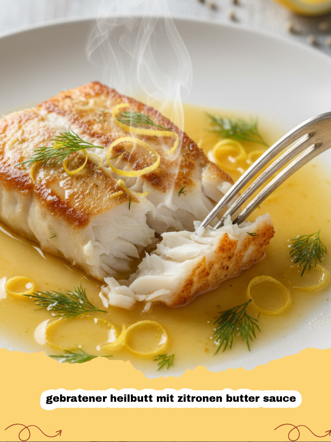 Mein Geheimrezept für zarten gebratenen Heilbutt mit aromatischer Zitronen-Butter-Sauce