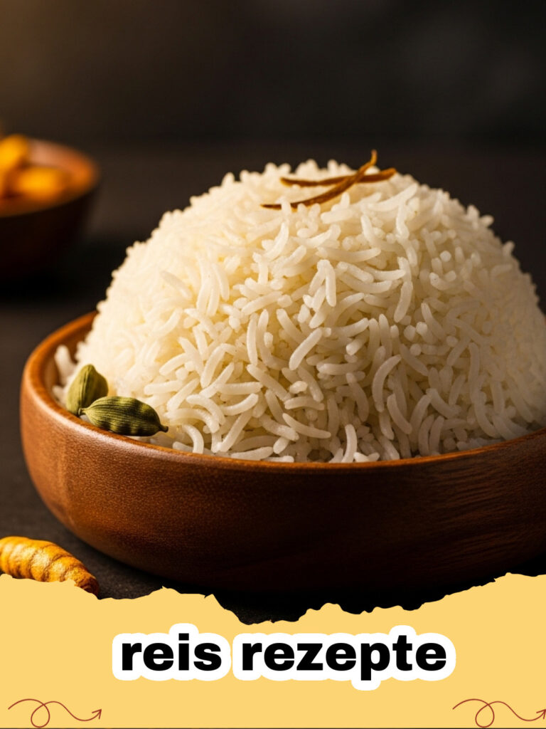 reis rezepte - Goldene Gemüsereis-Pfanne mit Kurkuma und buntem Gemüse in einer schwarzen Pfanne serviert.