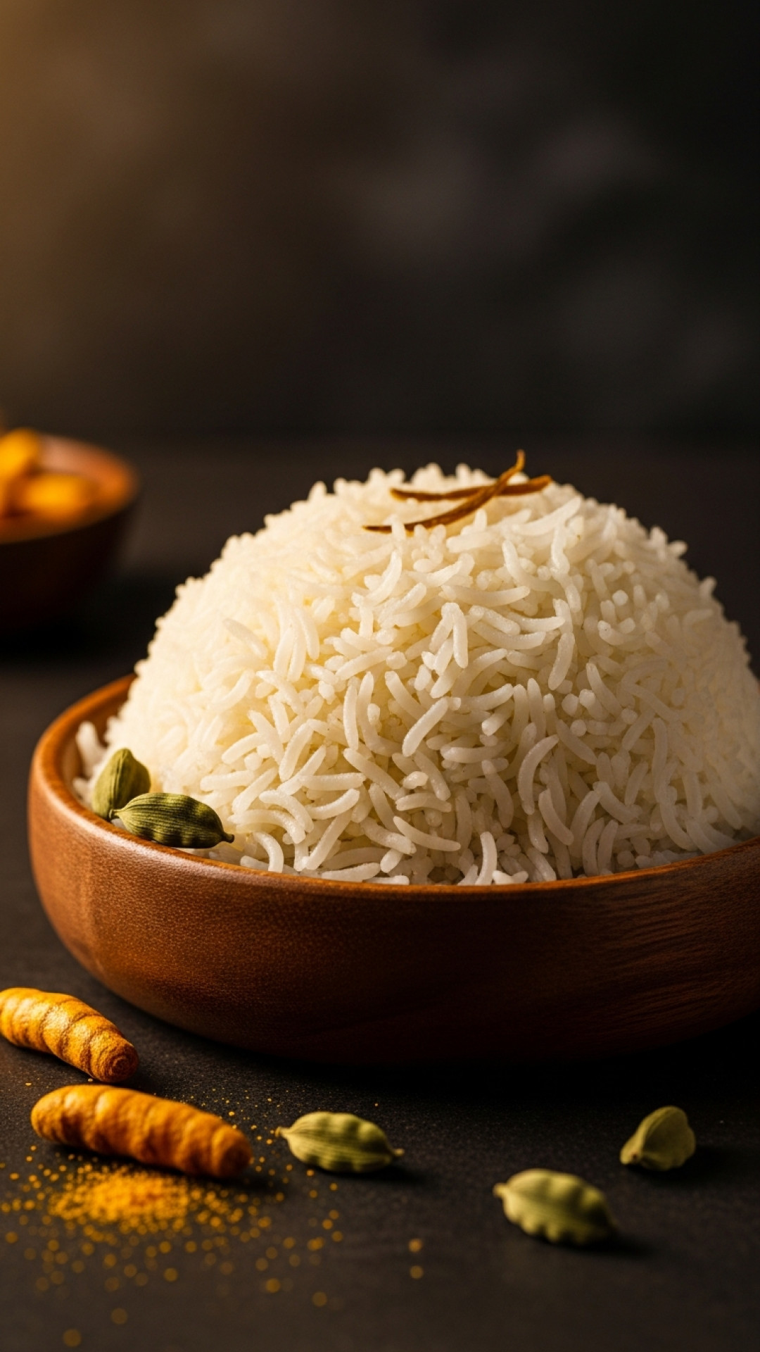 Goldene Gemüsereis-Pfanne Preparation