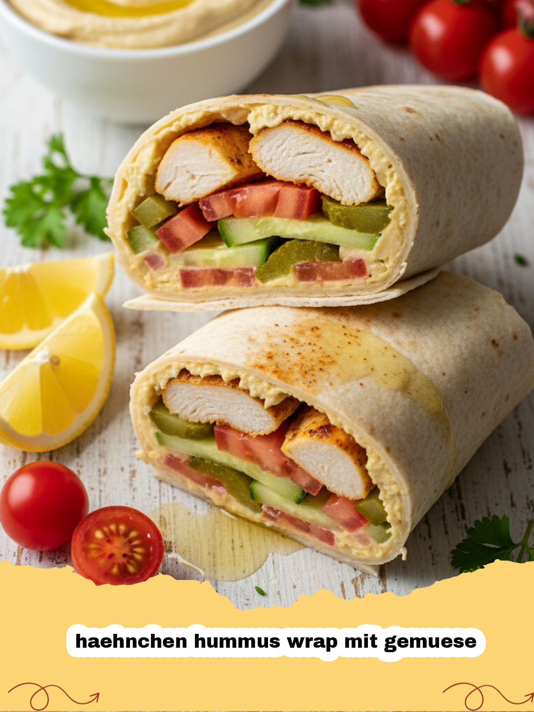 Hähnchen Hummus Wrap mit Gemüse: Das ultimative Rezept für eine gesunde Mahlzeit