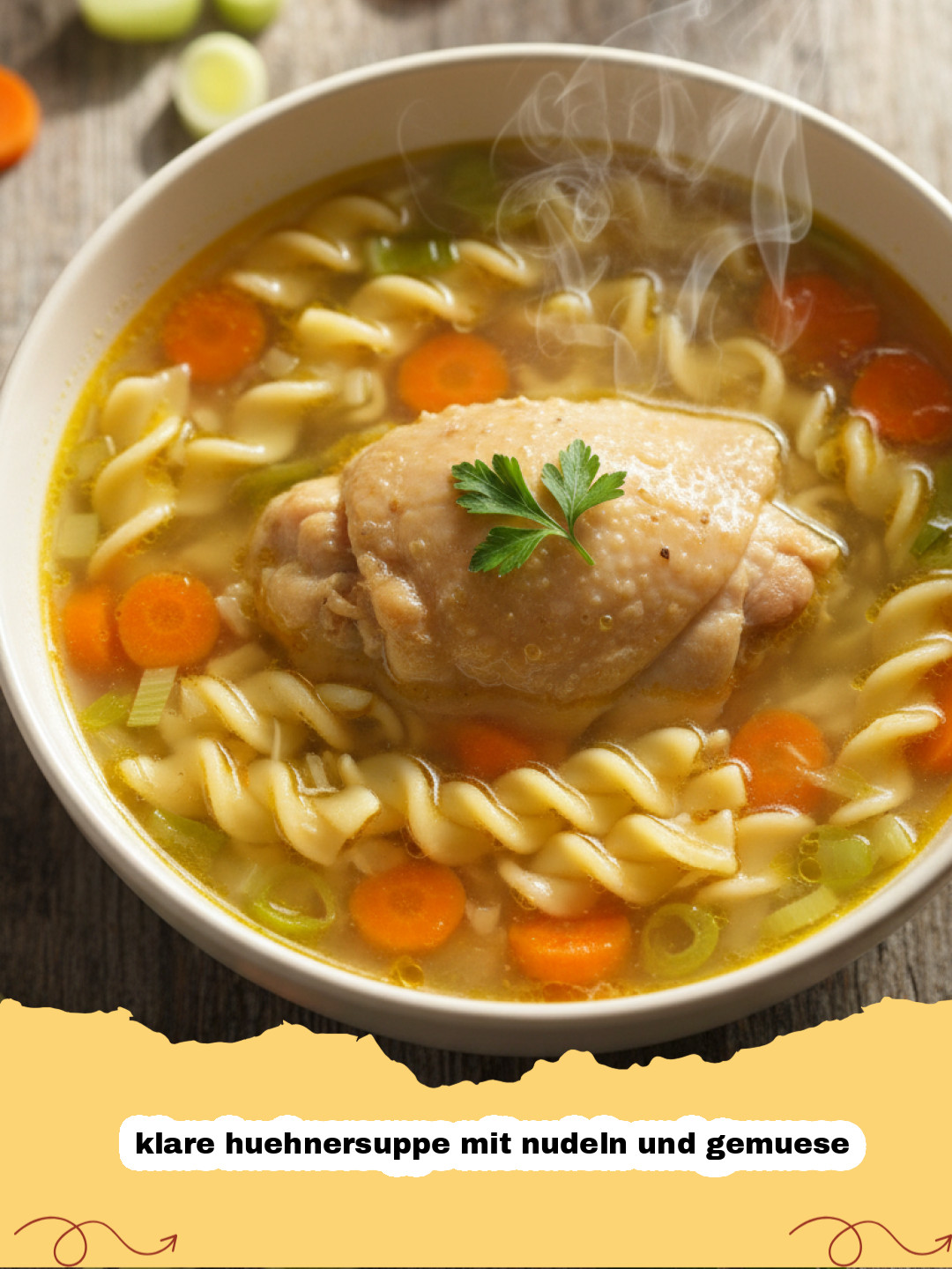 Klare Hühnersuppe mit Nudeln und Gemüse: Das ultimative Rezept für Leib und Seele