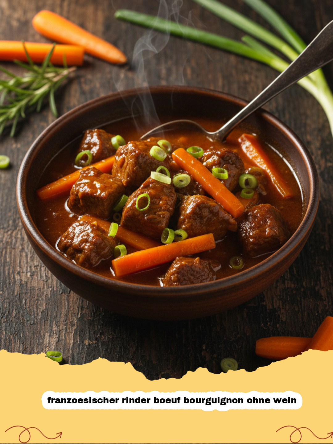 Franzoesischer Rinder Boeuf Bourguignon ohne Wein: Das ultimative Komfortessen