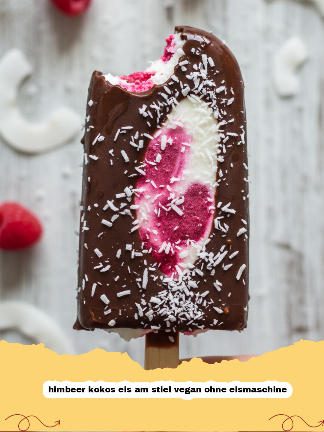 Himbeer-Kokos-Eis am Stiel: Das ultimative vegane Rezept für heiße Tage