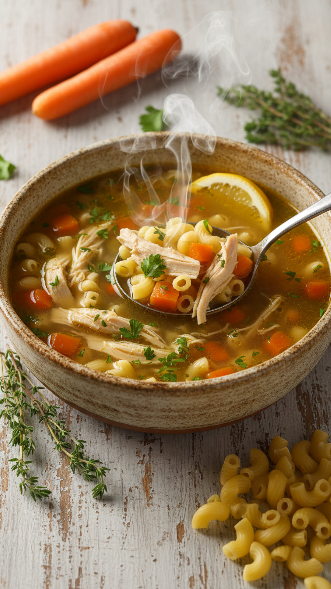 Häusliche Hühnersuppe mit Nudeln Preparation