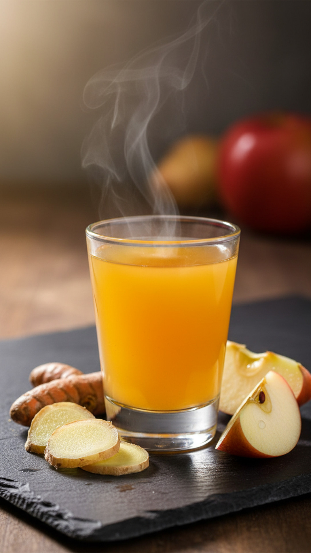Herbstlicher Apfel-Ingwer-Shot Preparation