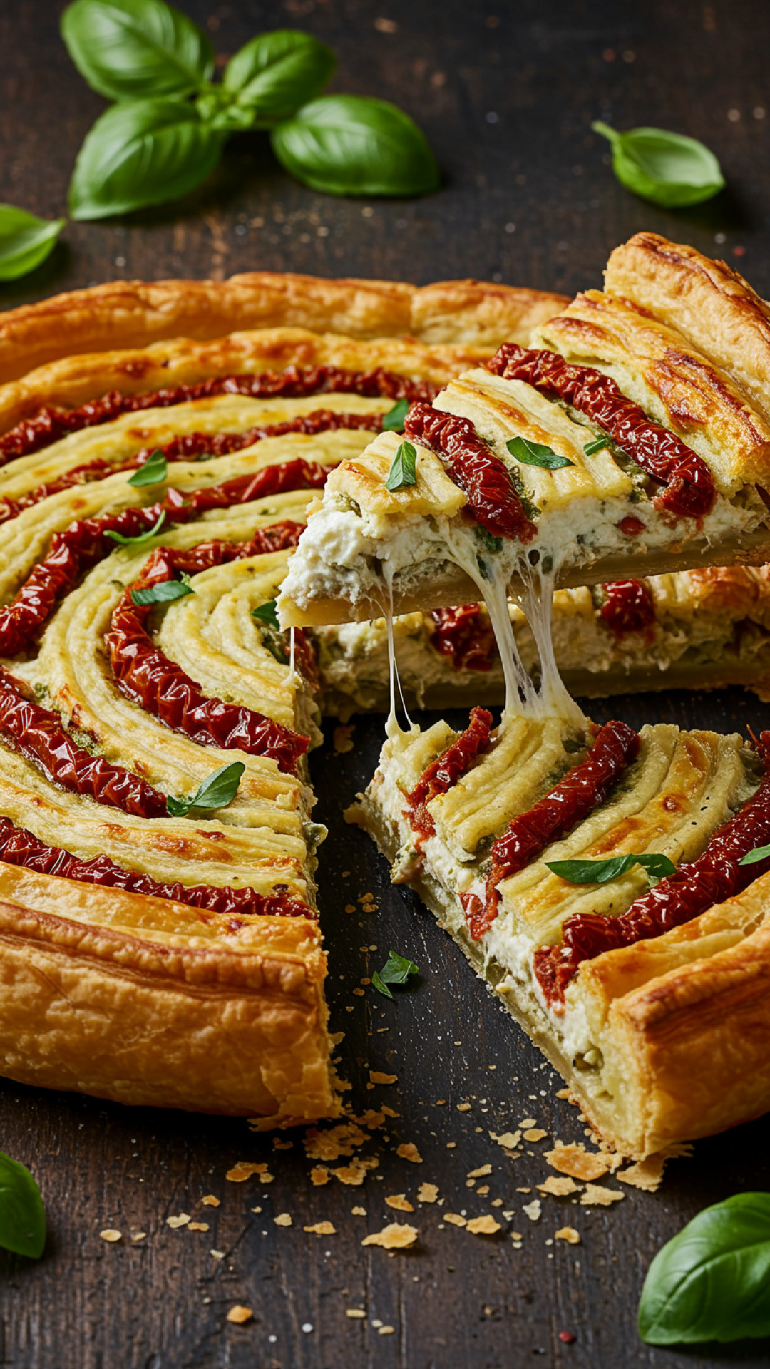 Herzhafte Blätterteig-Teilchen mit Speck und Lauch Preparation