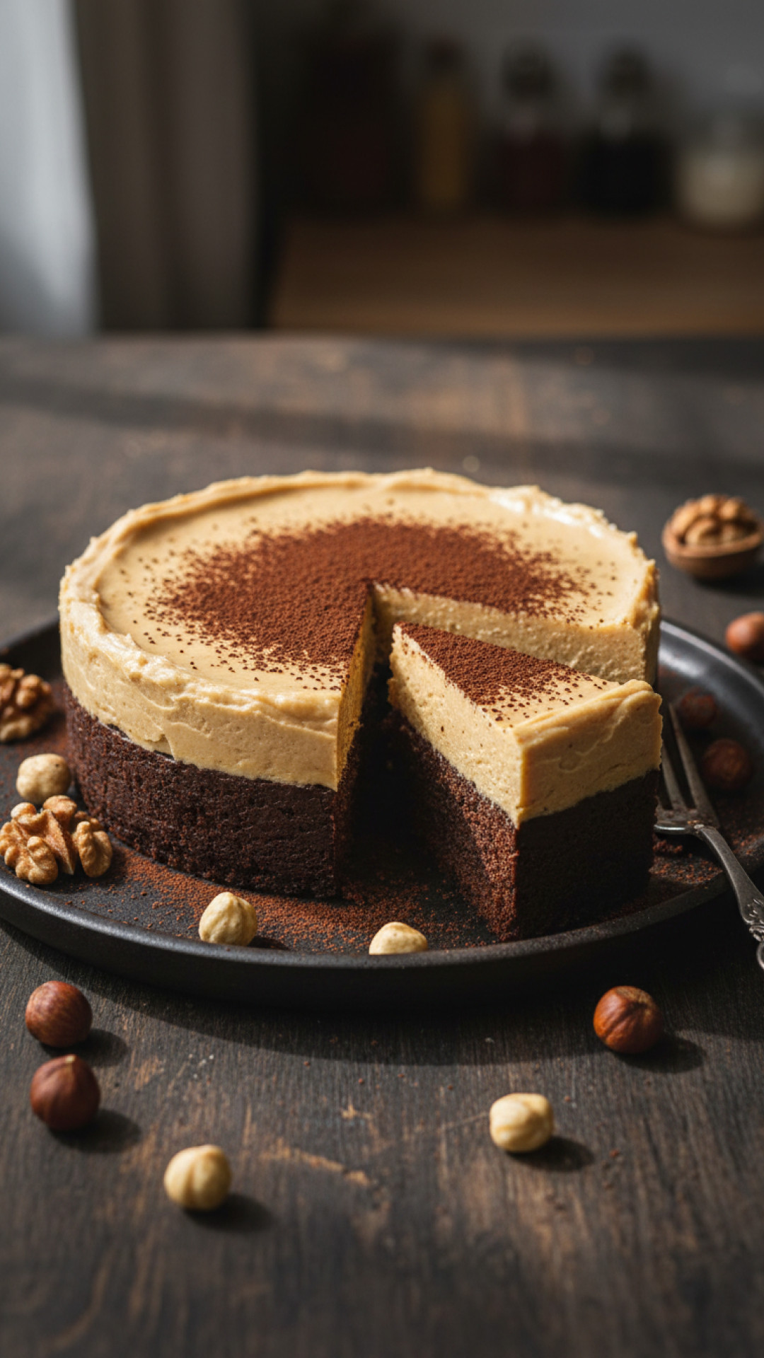 Himmlischer Veganer Schokoladenkuchen ohne Backen Preparation