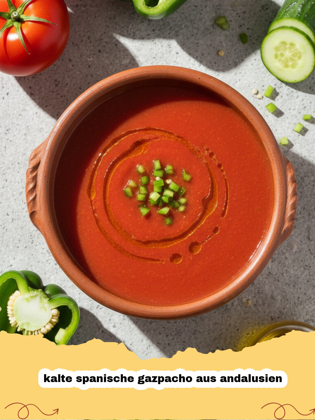 Kalte spanische Gazpacho aus Andalusien: Das Originalrezept für heiße Sommertage