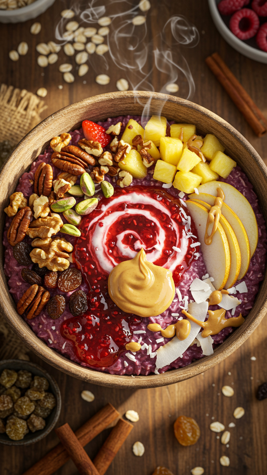 Klassische Overnight Oats mit Beeren Preparation