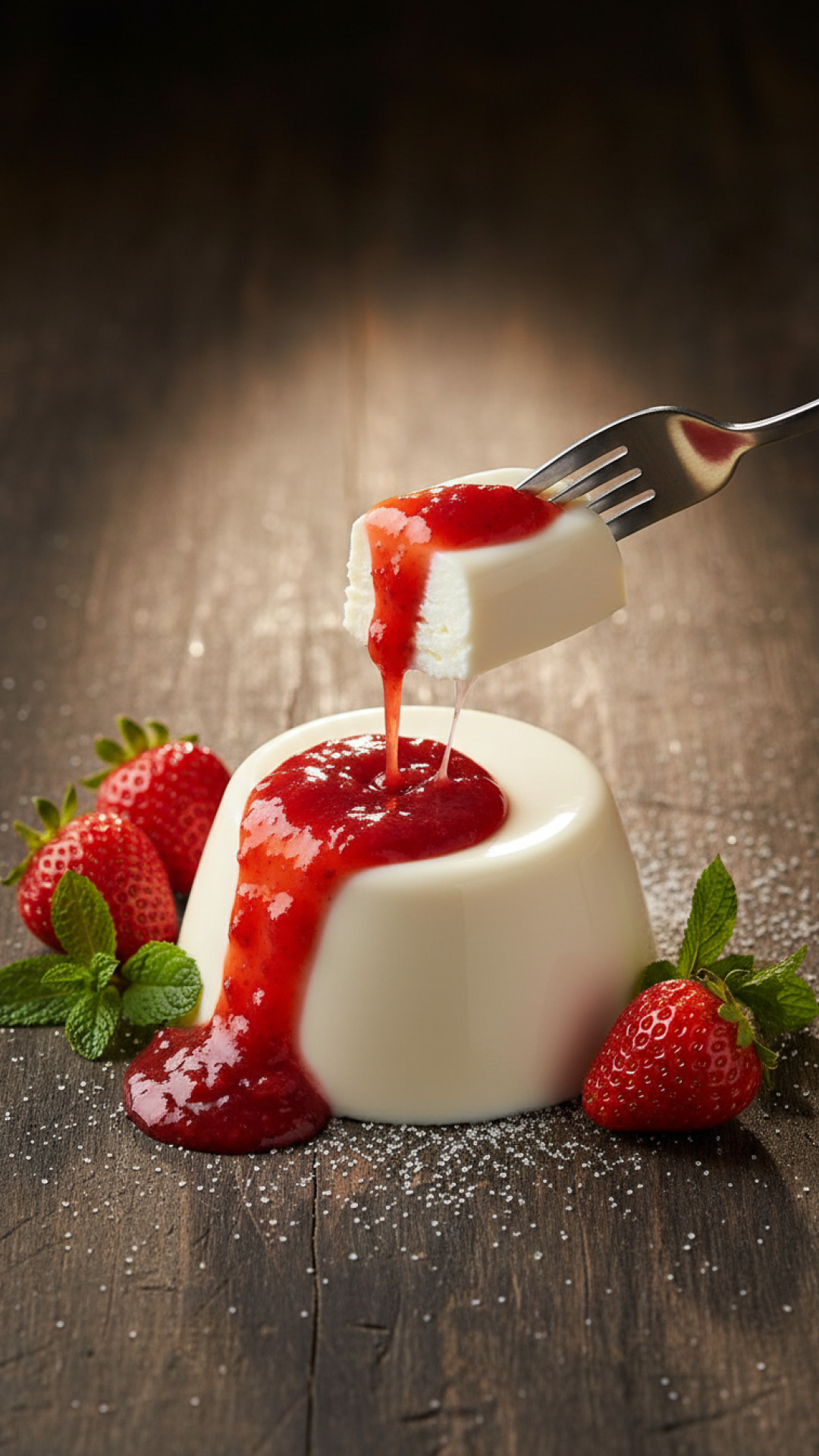 Klassische Panna Cotta mit echter Vanille Preparation