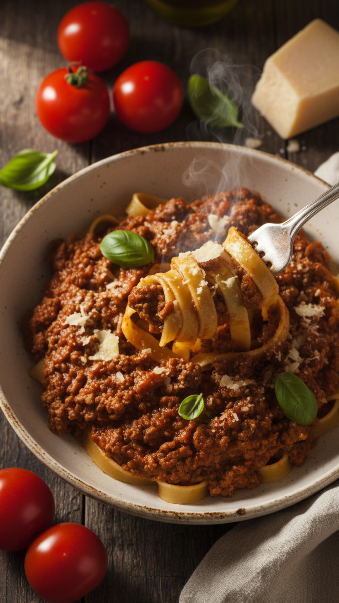 Klassische Rinder Bolognese wie in Italien Preparation