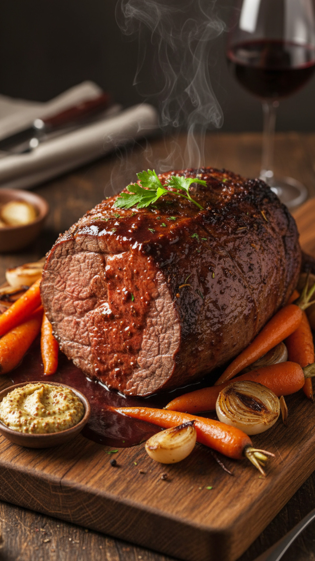 Klassischer bayerischer Krustenbraten aus dem Ofen Preparation