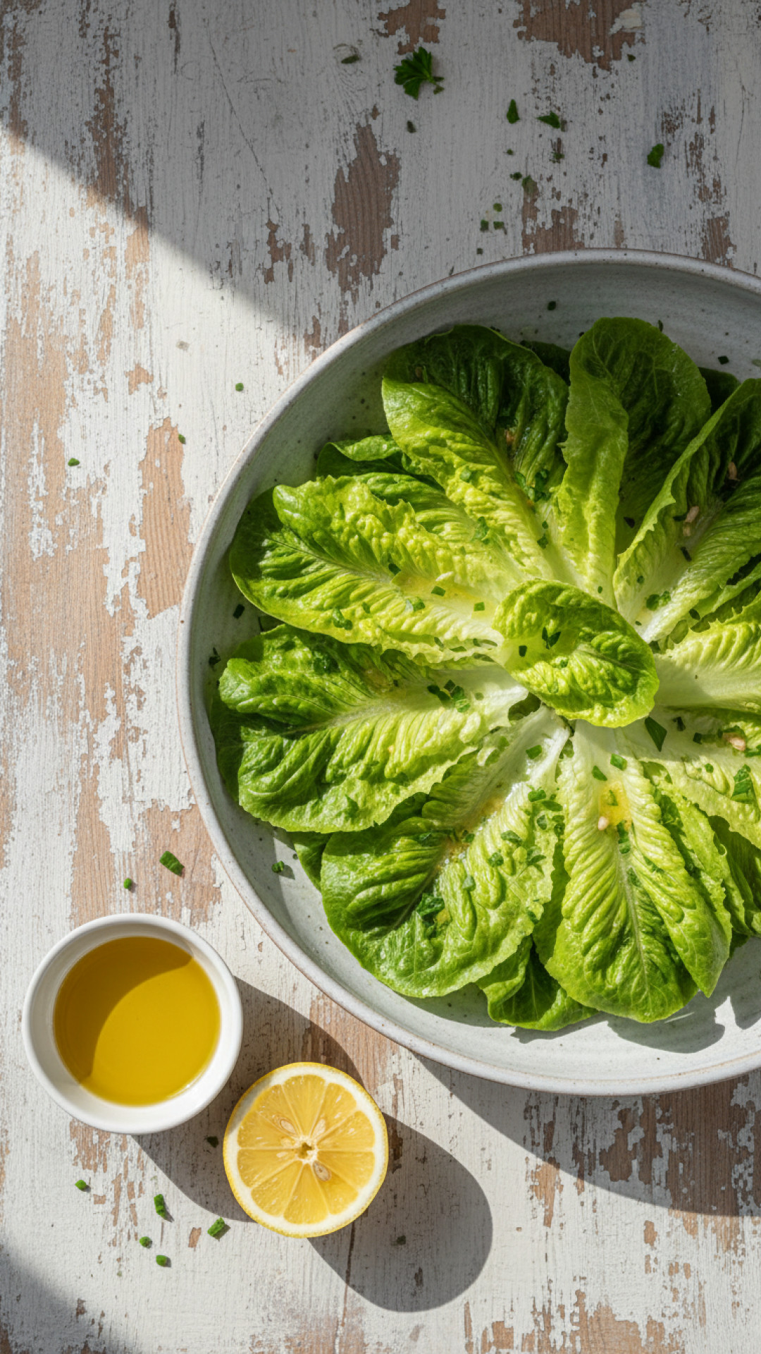 Klassischer Blattsalat mit Hausdressing Preparation
