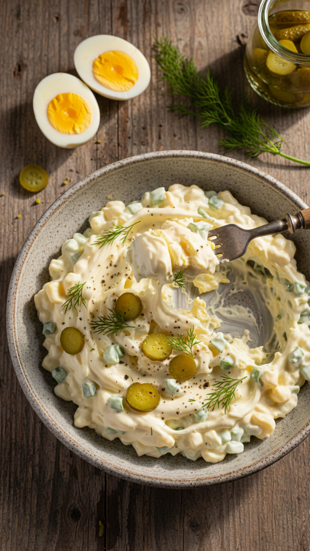 Klassischer Cremiger Eiersalat nach Großmutters Art Preparation