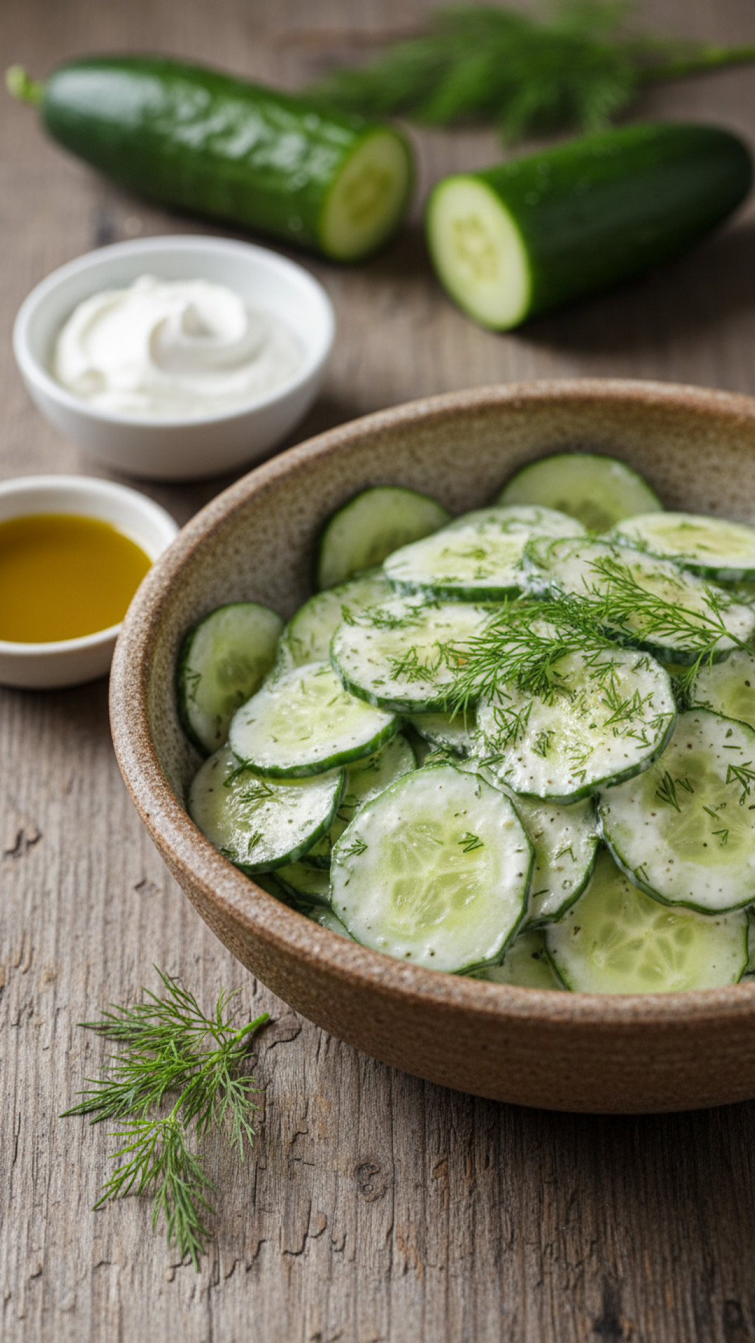 Klassischer Gurkensalat mit Dill Preparation