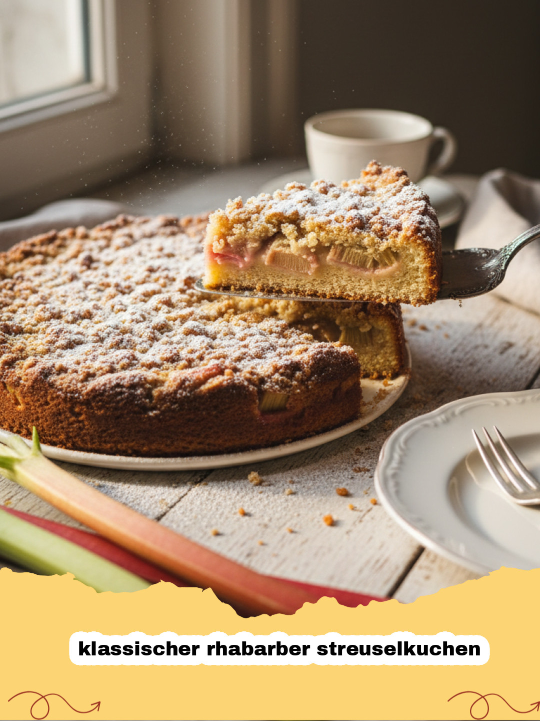 Saftiger Klassischer Rhabarber Streuselkuchen wie bei Oma: Ein Traditionsrezept