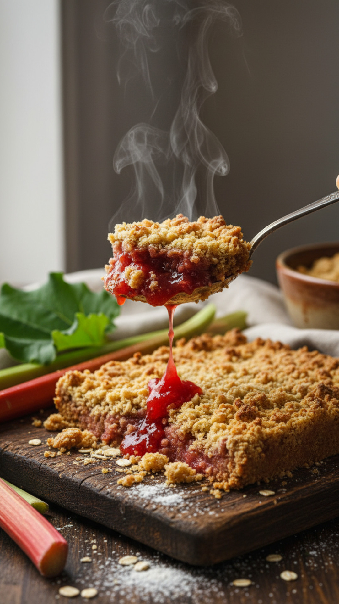 Klassischer Rhabarberkuchen mit Baiserhaube Preparation
