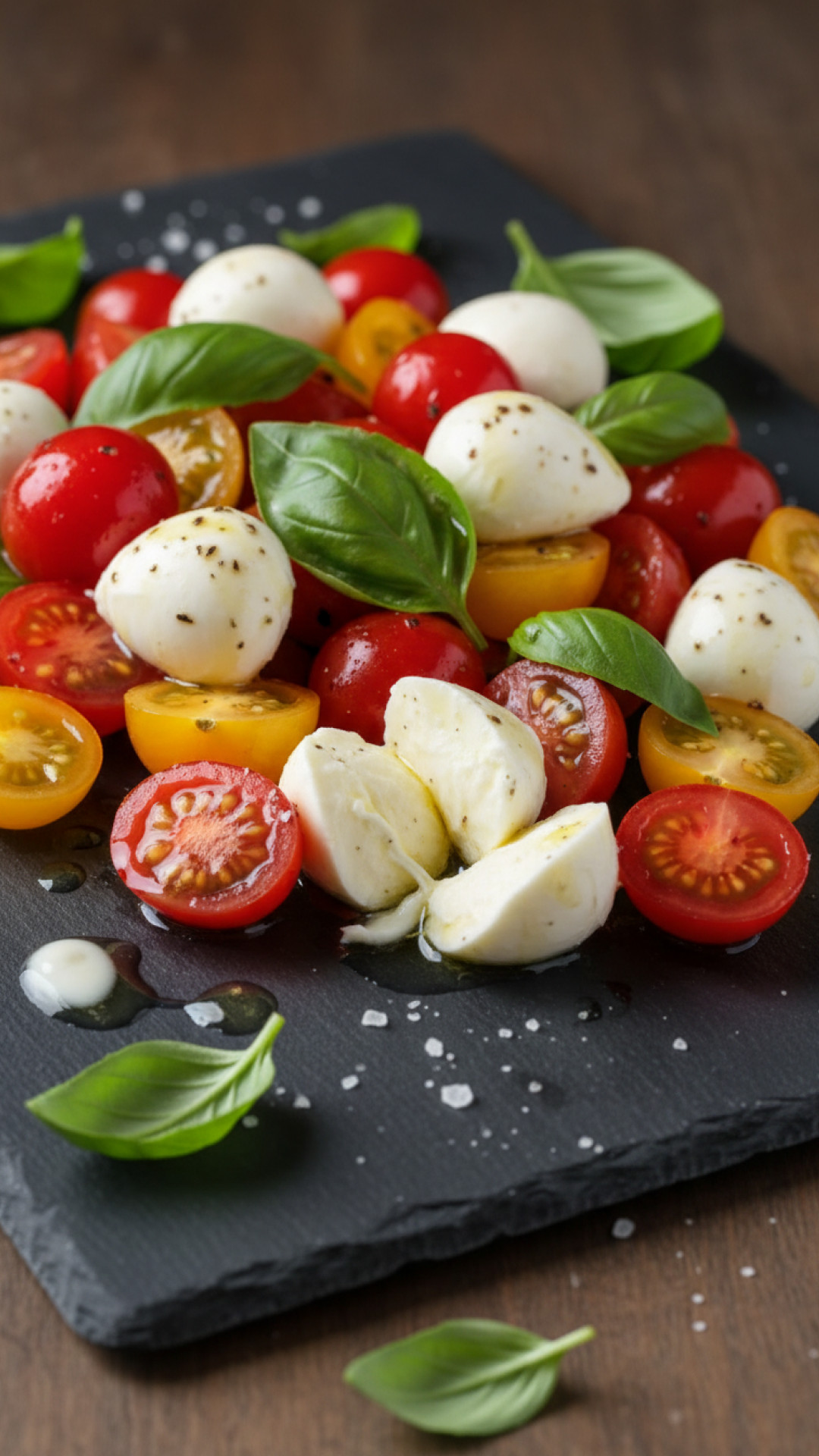 Klassischer Tomate-Mozzarella-Salat (Insalata Caprese) Preparation