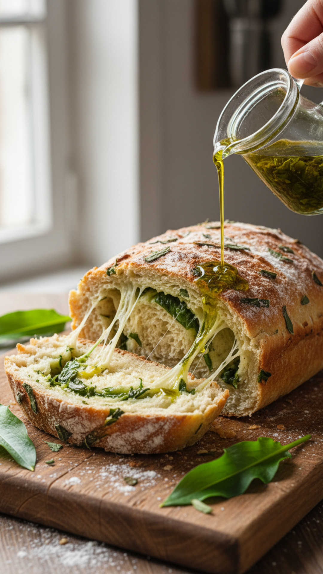Klassisches Bärlauch-Zupfbrot Preparation
