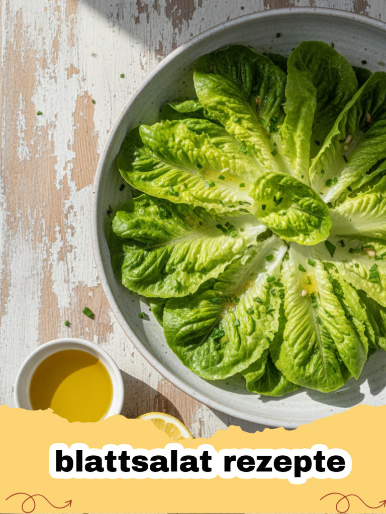 blattsalat rezepte - Frischer gemischter Blattsalat in einer Holzschüssel mit Vinaigrette