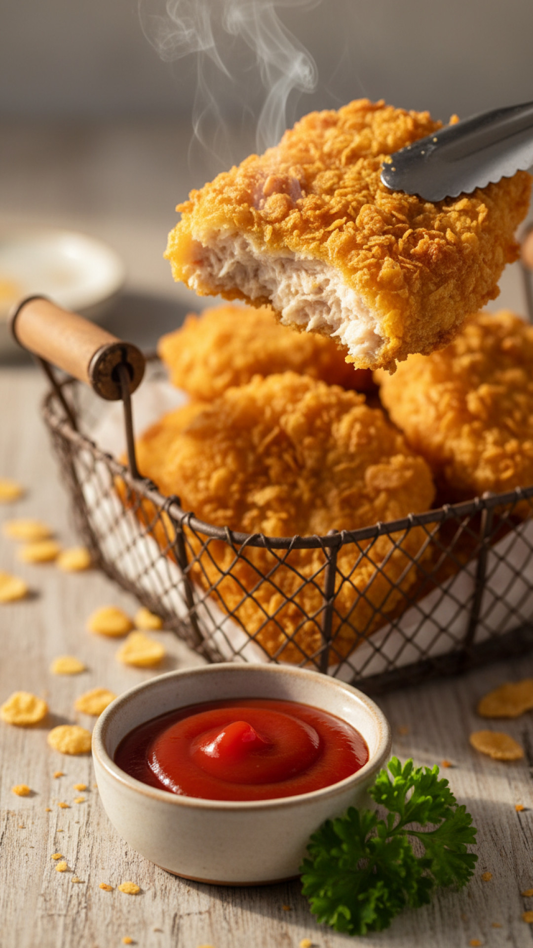 Knusprige Hähnchen Nuggets Selbst Gemacht Preparation
