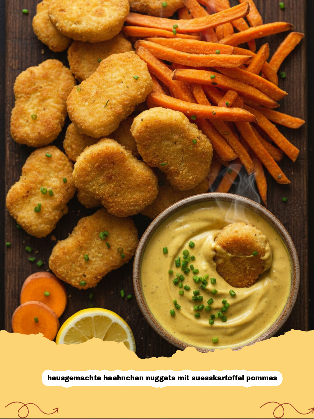Knusprig, Süß und Gesund: Dein Ultimatives Rezept für Hausgemachte Hähnchen Nuggets mit Süßkartoffel Pommes