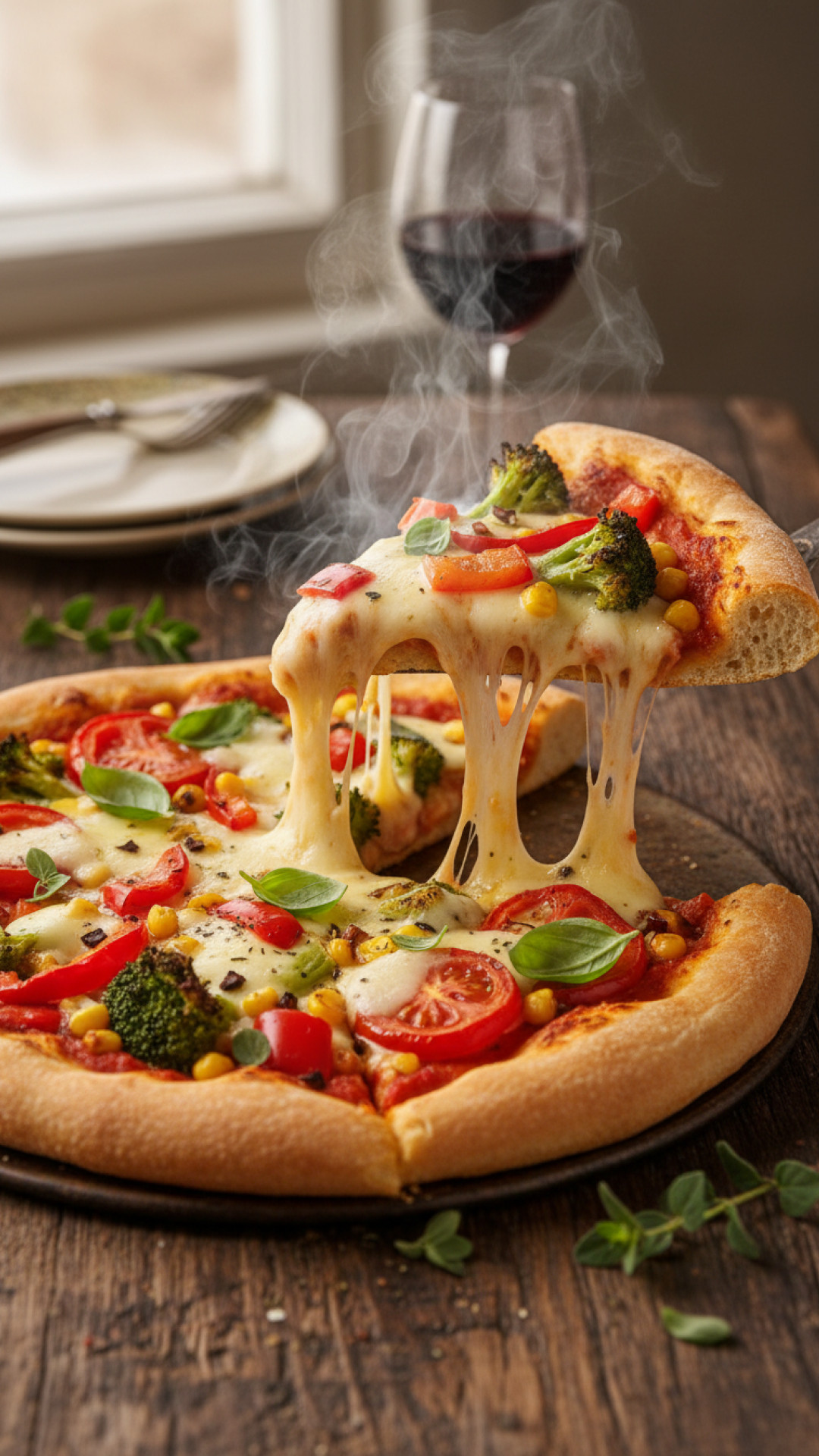 Knusprige Südländer Gemüsepizza auf Hefeteig Preparation