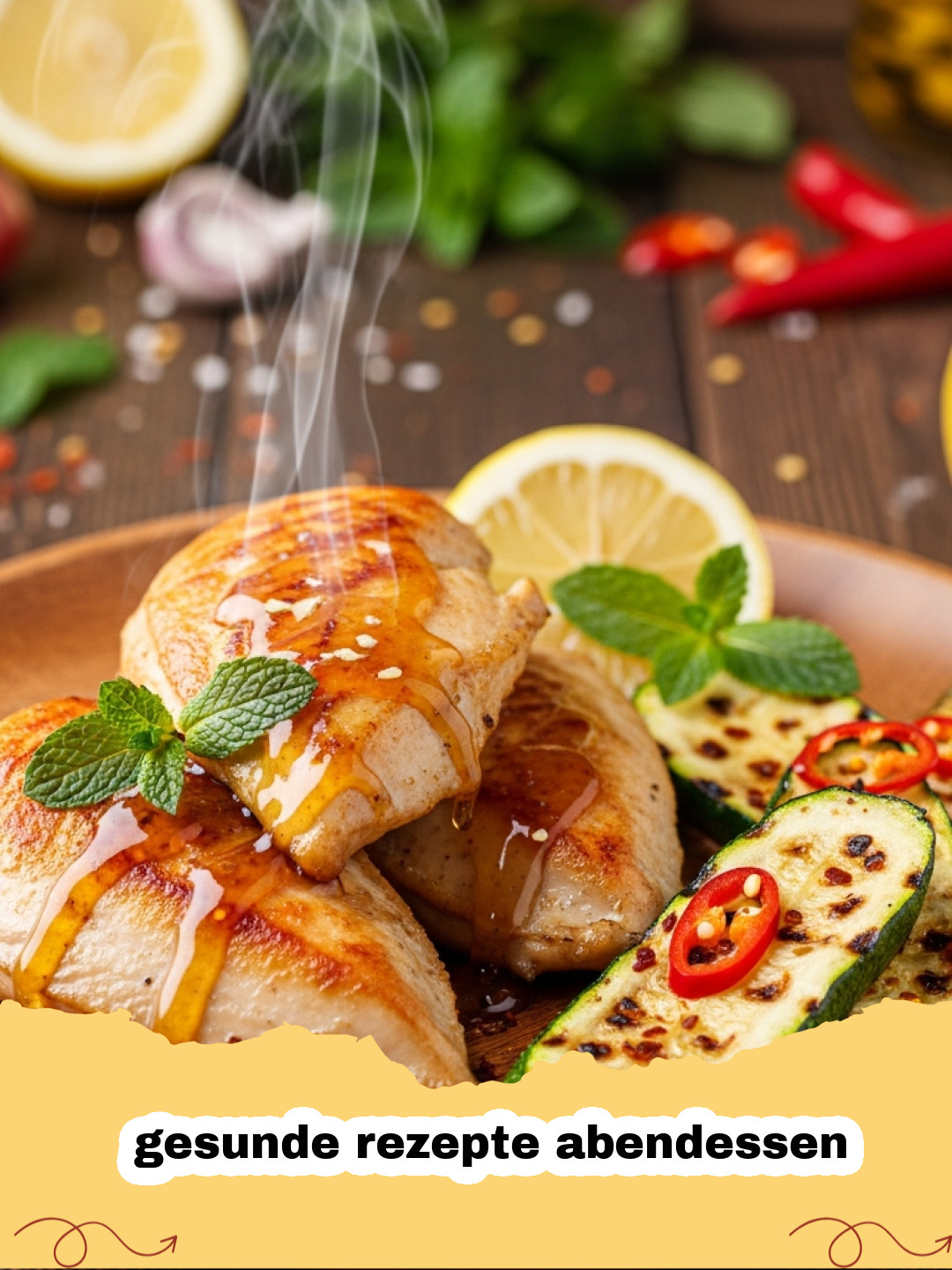 gesunde rezepte abendessen - Bunte mediterrane Quinoa-Pfanne mit Halloumi, Zucchini, Paprika und Kirschtomaten, frisch aus dem Ofen.