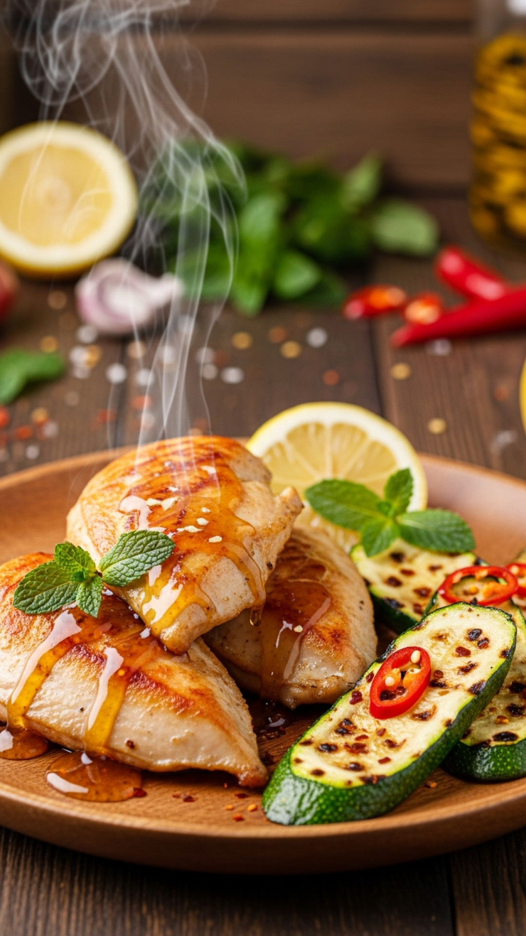 Mediterrane Quinoa-Pfanne mit Halloumi und geröstetem Gemüse Preparation