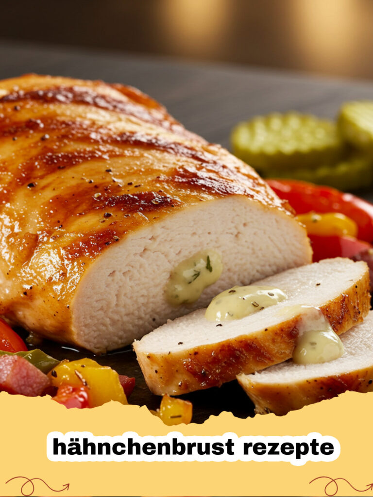 hähnchenbrust rezepte - Saftig gebratene Hähnchenbrust mit Zitronenscheiben und Knoblauch in einer Pfanne