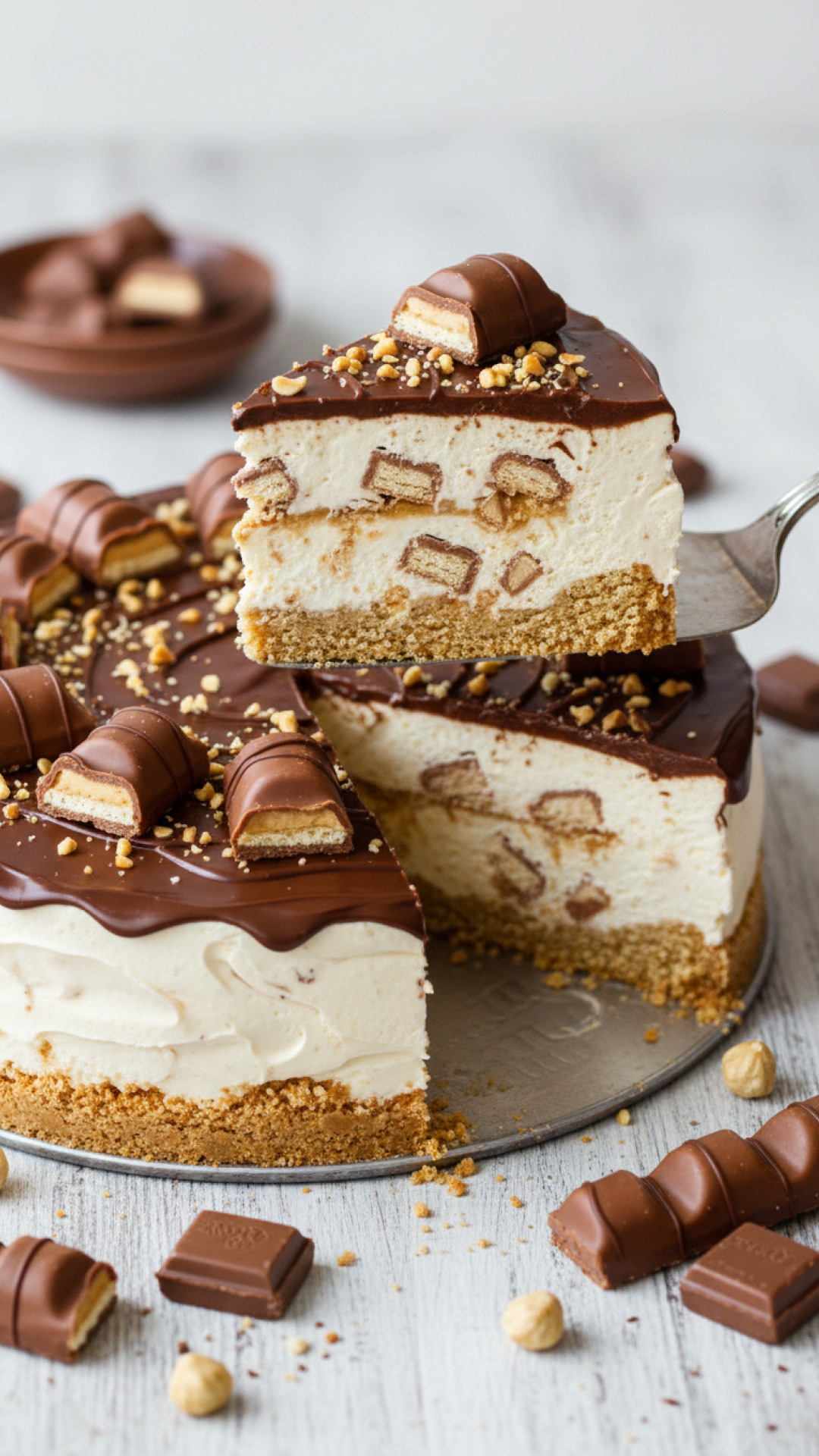 No Bake Kinder Bueno Kuchen ohne Backen Preparation