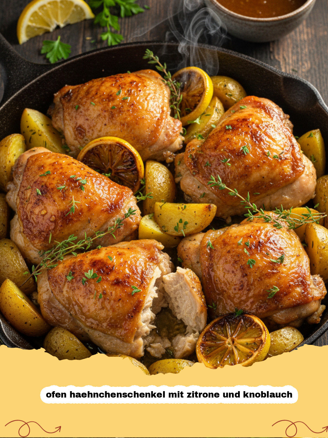 Himmlisch Saftig: Ofen Hähnchenschenkel mit Zitrone und Knoblauch
