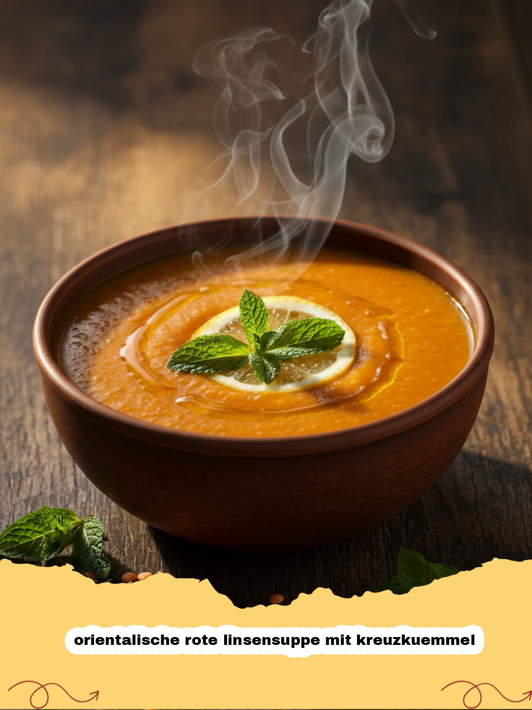 Orientalische rote Linsensuppe mit Kreuzkümmel: Das ultimative Soulfood