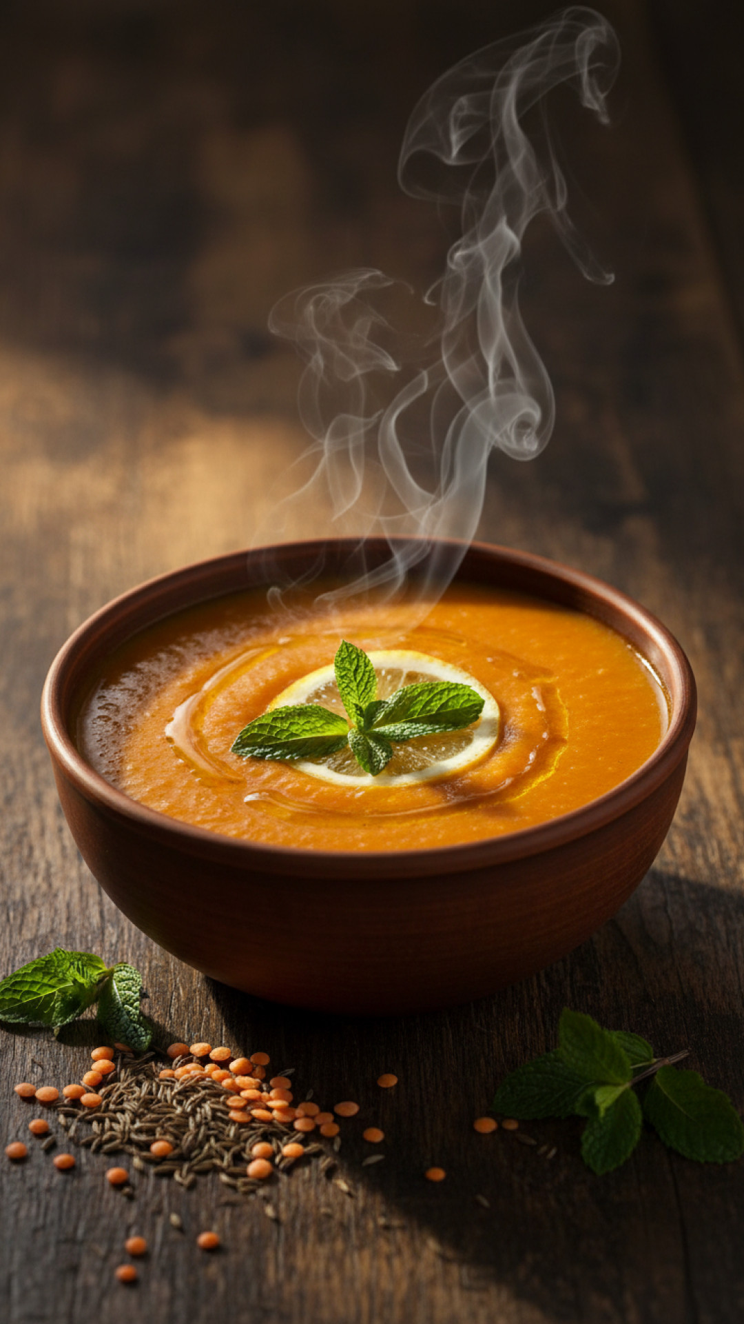 Orientalische rote Linsensuppe mit Kreuzkümmel Preparation